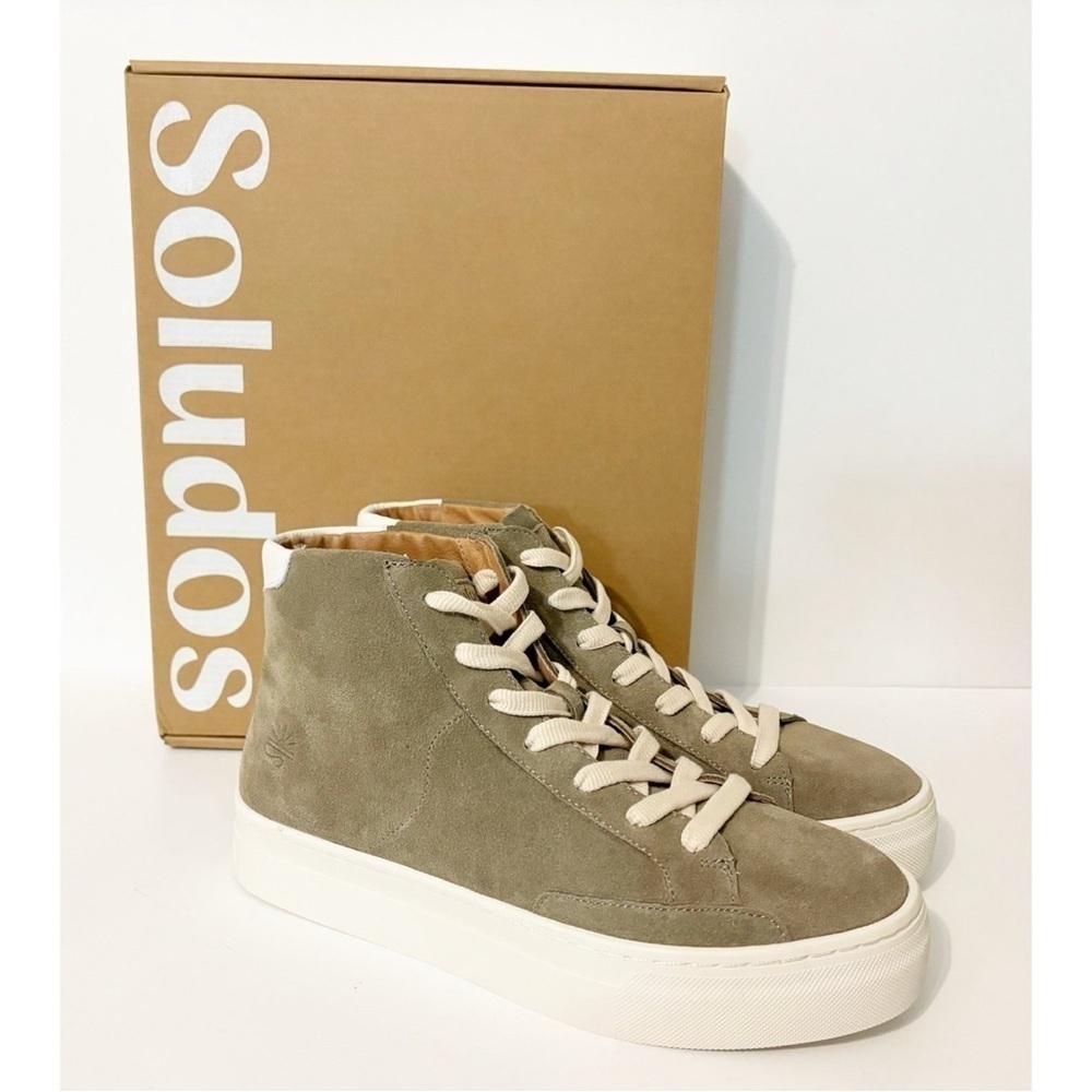 SOLUDOS INIZA HIGH TOP SAGE SNEAKERS 8.5 NEW IN BOX - Picture 6 of 14